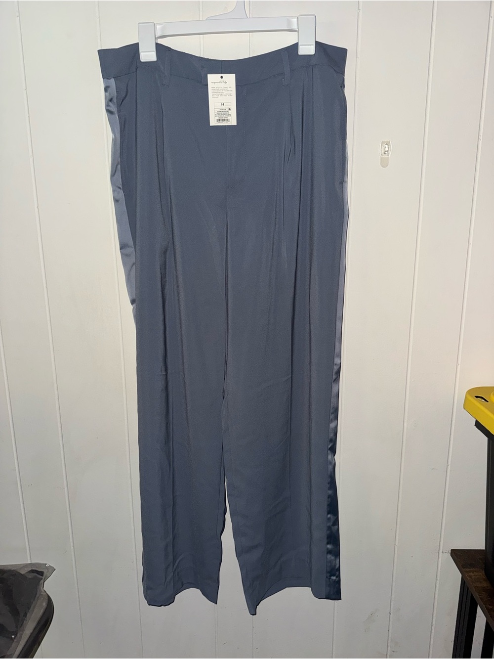 a new day Women's Slate Wide-Leg Trousers with Satin Side Stripe